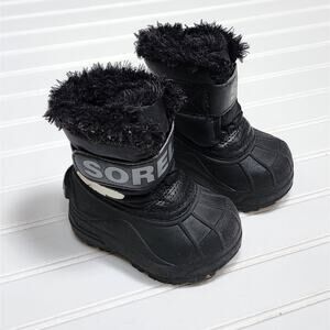 Sorel Snow Commander Toddler Winter Boots size 5 Black